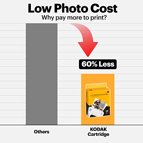 KODAK C300R Mini Shot 3, cámara instantánea con impresora + 68 fotos + Funda + Adhesivos, amarillo