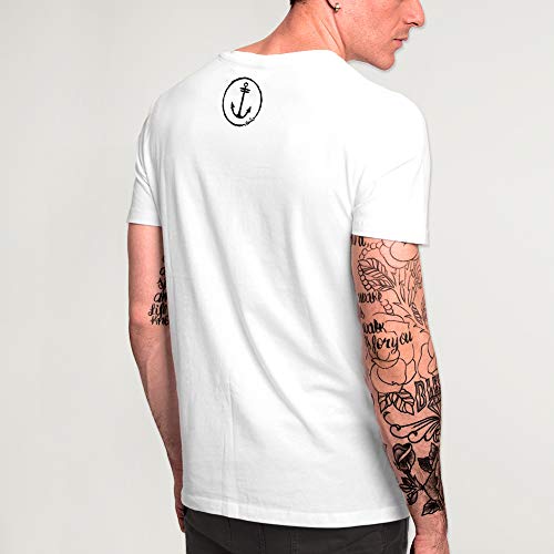 WIND Anker Logo, Herren T-Shirt (weiß)