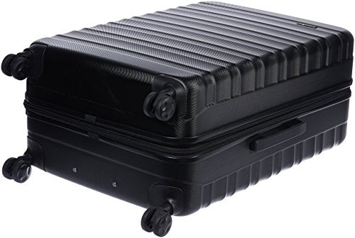 Amazon Basics, maleta de viaje rígida giratoria, 78 cm, grande, negro