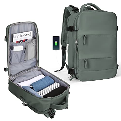 SZLX, mochila de viaje para mujer, verde oliva, pequeña, modelo A