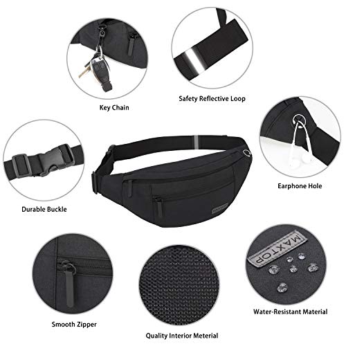 Maxtop, unisex fanny pack with headphone jack