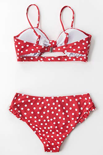 Cupshe, Bikini für Damen mit roten Tupfen