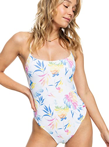 Roxy, Beach Classics, White Background Floral Swimsuit