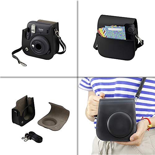 Fujifilm Instax Mini 11 Sofortbildkamera + Fujifilm Instax Mini Doppelpack Sofortbildfilm + Rainbow Film Einzelpack + Hülle + Reiseaufkleber