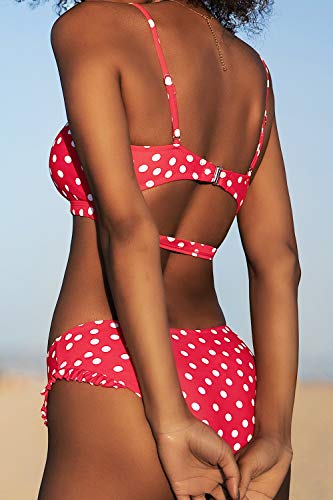 Cupshe, bikini for women with red polka dots
