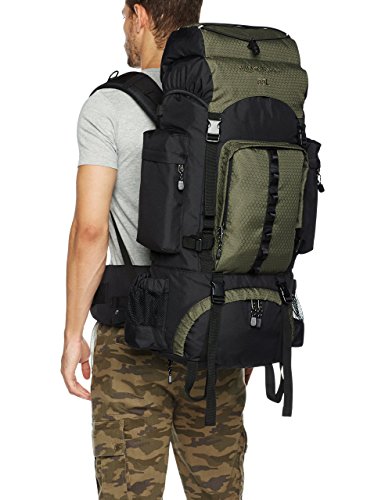 Amazon Basics, 55L Hiking Backpack, Green