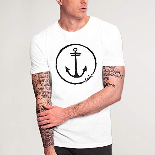 VIENTO Anchor Logo, camiseta para hombre (blanca)
