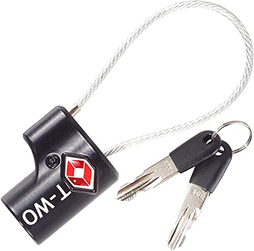 OW-Travel, TSA-Kabelschloss mit Schlüssel, Schwarz