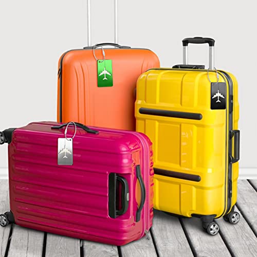 Yizhet, etiquetas para equipaje, identificador maletas viaje, 6 piezas (oro)