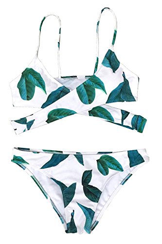 Cupshe Women's Fresh Leaves Bikini