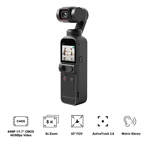 DJI Pocket 2, 4K camera combo with 3-axis stabilization