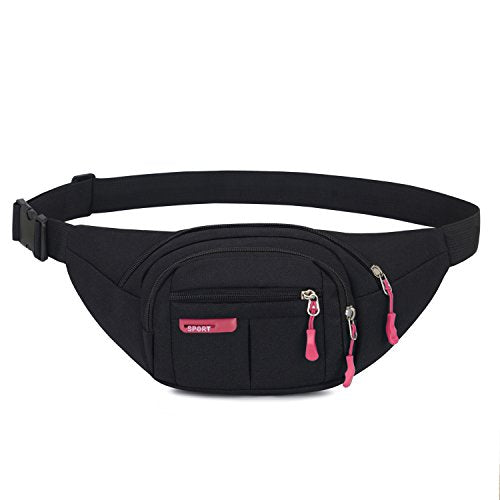 Travel and hiking fanny pack, black