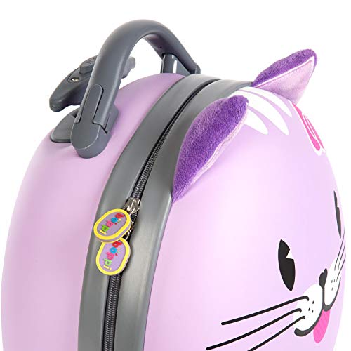 Boppi Tiny Trekker, children's cabin trolley case, 2 wheels, 17l, purple cat