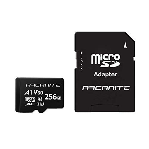 GoPro Shorty, vara de extensión en miniatura y trípode + Arcanite, tarjeta memoria MicroSDXC 256 GB con adaptador SD