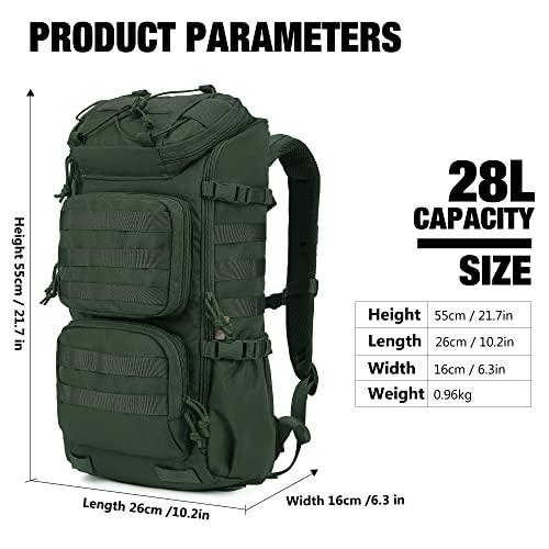 Mardingtop, 28L, Military Tactical Backpack, Green