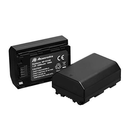 Powerextra Reemplazo Sony NP-FZ100 2 Baterias con Carcador - Fotoviaje