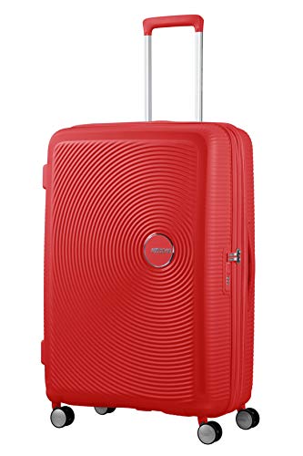 American Tourister Soundbox, long expandable spinner, 77 cm suitcase, 110 l, red
