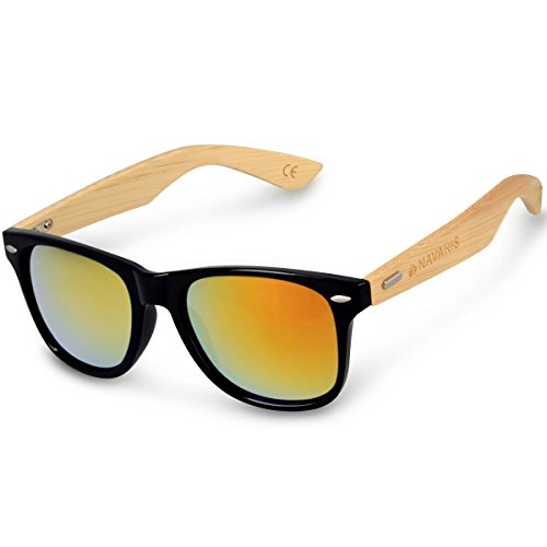 Navaris Sonnenbrille UV400 Holzbrille für Damen und Herren