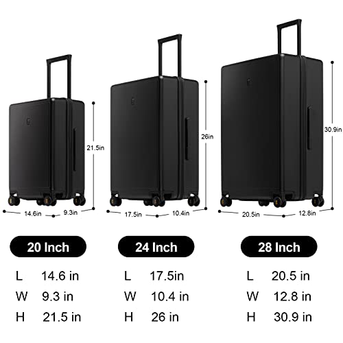 LEVEL8 Elegant 3 Piece Travel Suitcase Set