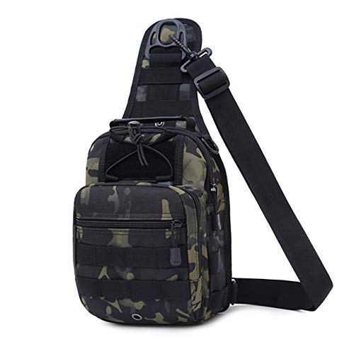 HUNTVP, military tactical backpack shoulder bag, black camo