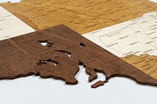 Mapa de madera 2D de Australia (70 × 55 cms)