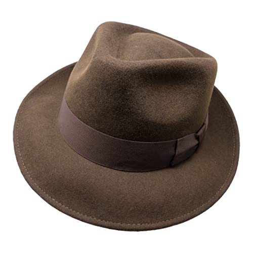 Borges &amp; Scott B&amp;S Premium Doyle, Tropfenförmiger Fedora-Hut für Herren