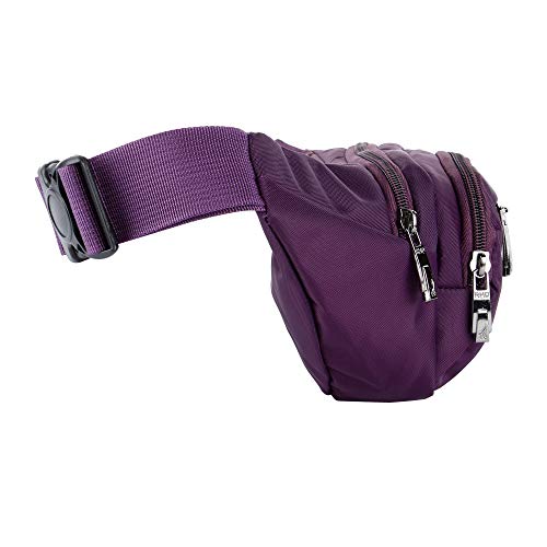 Purple Unisex Travel Fanny Packs