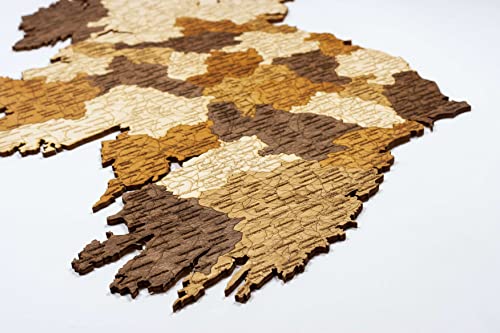 2D-Holzkarte von Irland (80 x 61 cm)