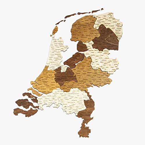 Mapa de madera de los Países Bajos (86 x 101 cms)