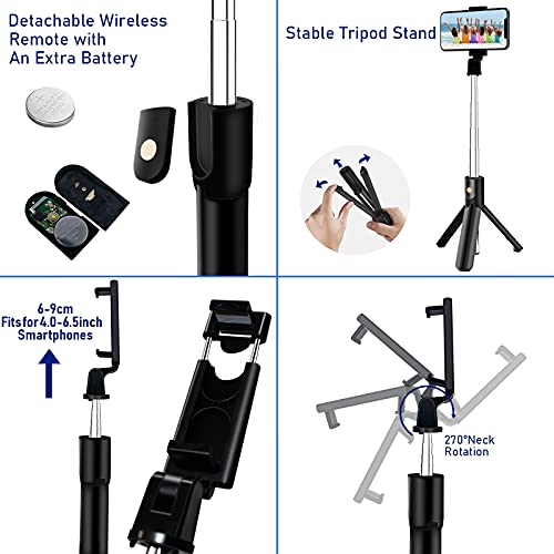 Selfie stick with bluetooth trigger, extendable