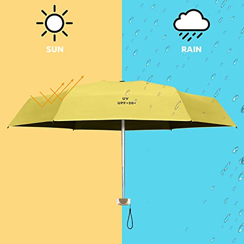 Vicloon Mini Regenschirm 6 Rippen Tragbarer Reiseschirm