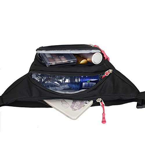 Travel and hiking fanny pack, black