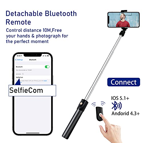 Selfie-Stick mit Bluetooth-Auslöser, erweiterbar