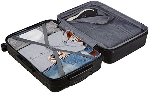 Amazon Basics, maleta de viaje rígida giratoria, 68 cms, negro