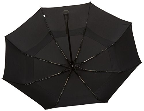 Amazon Basics, paraguas de viaje automático con respiradero, negro