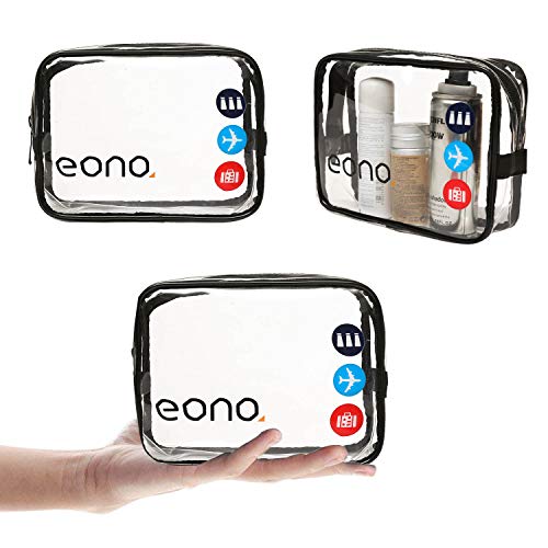 Amazon-Marke: Eono Unisex-Reise-Kulturtasche, transparent