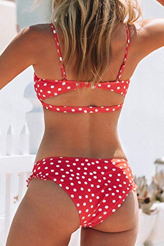 Cupshe, bikini para mujer con lunares rojos