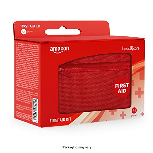 Amazon basic care, Kit de primeros auxilios, 54 unidades