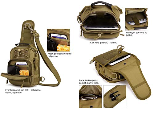 HUNTVP, militärische taktische Rucksack-Umhängetasche, schwarze Tarnfarbe