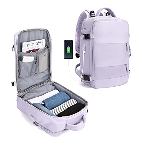 SZLX, mochila de viaje para mujer, morado, mediana, modelo B
