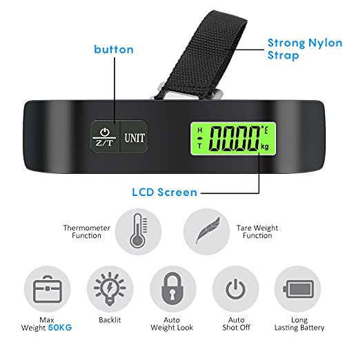 Luxebell 50kg digital luggage scale for travel