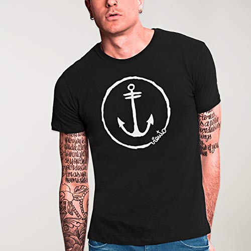 WIND Anchor Logo, Herren T-Shirt (schwarz)
