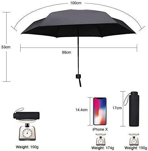 Vicloon, miniparaguas pequeño, paraguas de viaje