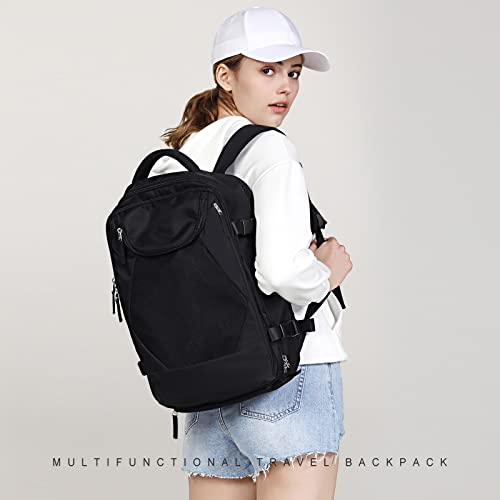 SZLX, mochila de viaje para mujer, negra, pequeña, modelo F