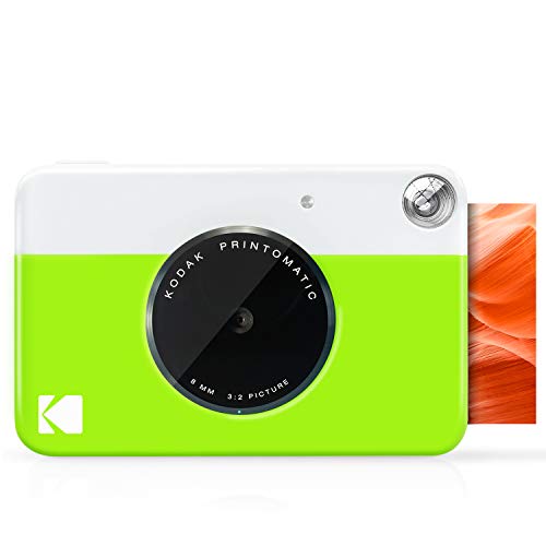 KODAK PRINTOMATIC, cámara instantánea digital + 20 hojas de papel zink + funda, verde