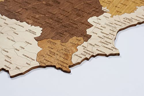 2D-Holzkarte von Spanien (70 x 57 cm)