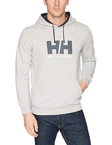 Helly Hansen, logo HH, sudadera con capucha, hombre, gris