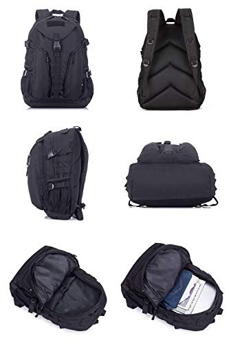 HUNTVP, 40L Nylon Tactical Backpack, Black