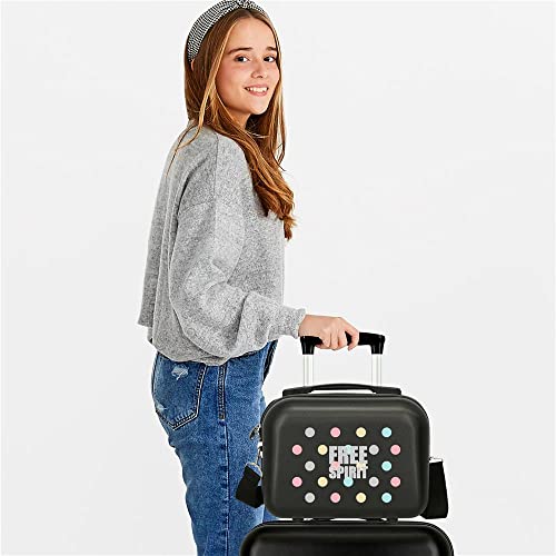 Movom Free Dots, maleta neceser adaptable, negra, 29x21x15 cms