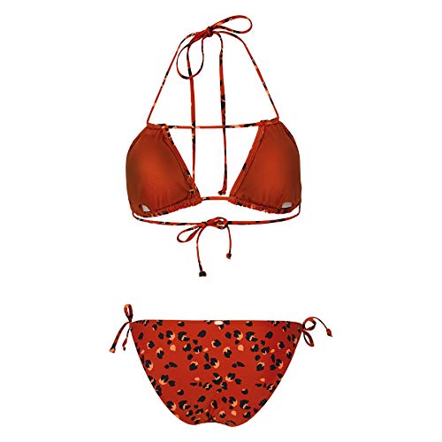O'Neill, roter Capri-Bikini mit Animal-Print